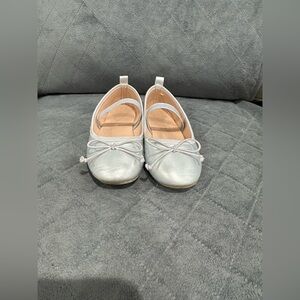 Kids Silver Ballet Flats